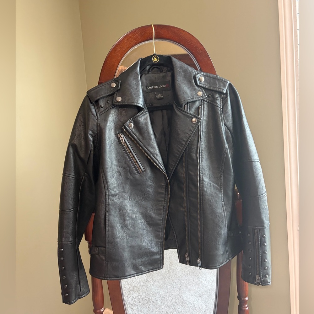 Colleen Lopez Black Leather Jacket